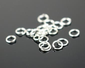 Silverpläterade hoppringar: Tunna 3 mm, 26 Gauge 200 st - Parti i stor grossistledet