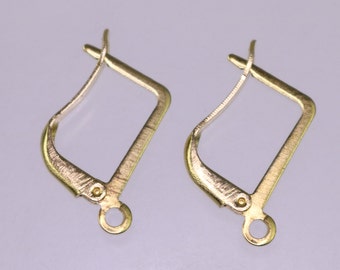 50 raw Brass Bronze Leverback Earrings earwire - 20X13mm