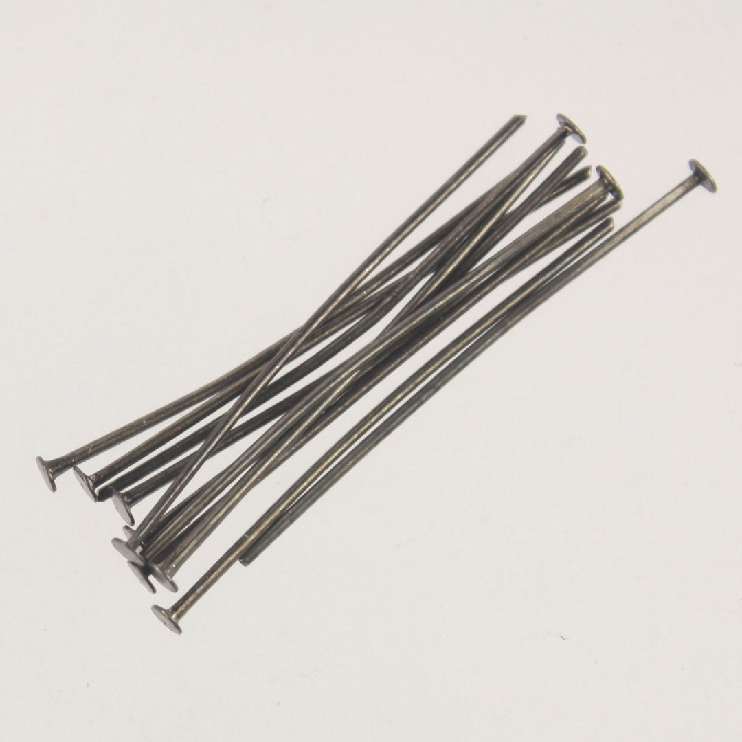300 Gold Plated Flat Headpins One Inch 22gauge 22G 0.6mm Gold Head