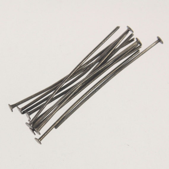 Buy Bulk/fingerpick Bulk/fingerpick 300 Pcs Gunmetal FLAT Headpins Head  Pins T Pins 1 Inch 26mm 22gauge 22G Ship TPIN-22G-25 Online in India 