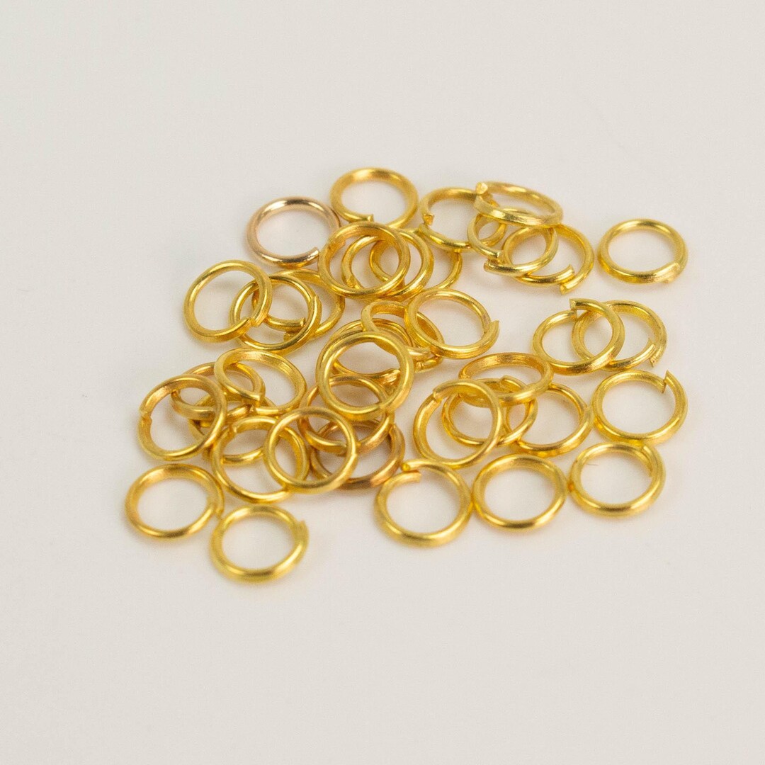 金メッキジャンプリング 4mm 22ゲージ：ジュエリーコネクタ 200個