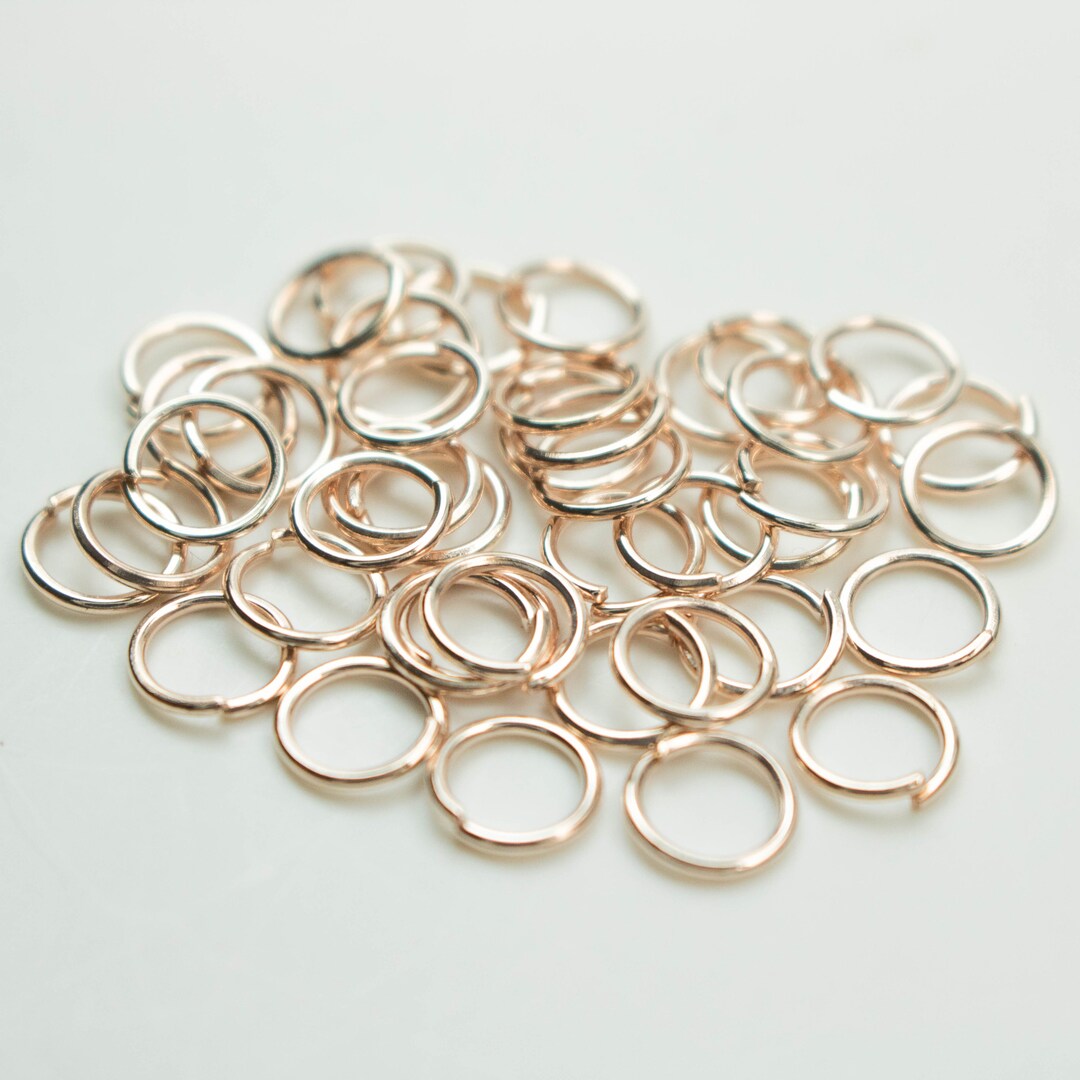 Rose Gold Jump Ring Bulk Open Link 6mm 200 Pcs 0.7mm 21G Etsy