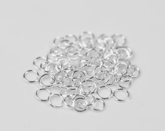 925 Pure Solid Sterling Silver Open Jump Ring - 3mm 26 Gauge 26G 0.4mm Thickness