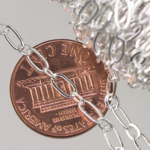 Sterling Silver Plated Chain bulk, 32ft of (1 and 1) Long and Short Chain SOLDERED Chain   - 6x3mm 4x3mm Soldered 3429LS11