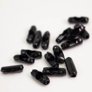 Black finished BIG ball chain connector for 2.4mm - Insert Type BALLCON24 100pcs - Wholesale Bulk Lot