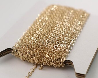 Champagne Gold Plated Figure 8 Chain: Plated Brass Connector (3.0x1.9mm Soldered Link) 100 feet - Bulk Spool