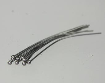 Stainless Steel Ball Headpins - 2 inch, 21 Gauge 20 pcs - Bulk Pack