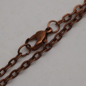 24 Inch Homemade Ready to wear Flat Cable Chain NECKLACE - 3.7x2.7mm Unsoldered Link with Lobster Clasp - 24inch(60cm) - NEC07F-24