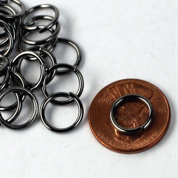 Jump Rings 12mm Large Silver Plated Open Jump Rings, Brass 50 Pc Set 