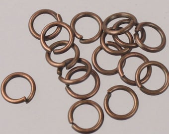 8mm Jump Rings, 100 Antique Copper Jump Rings Open 8x1.2mm 16 Gauge 16G Bulk Jumprings Jump Rings Link Connector Open Jump Rings O Ring
