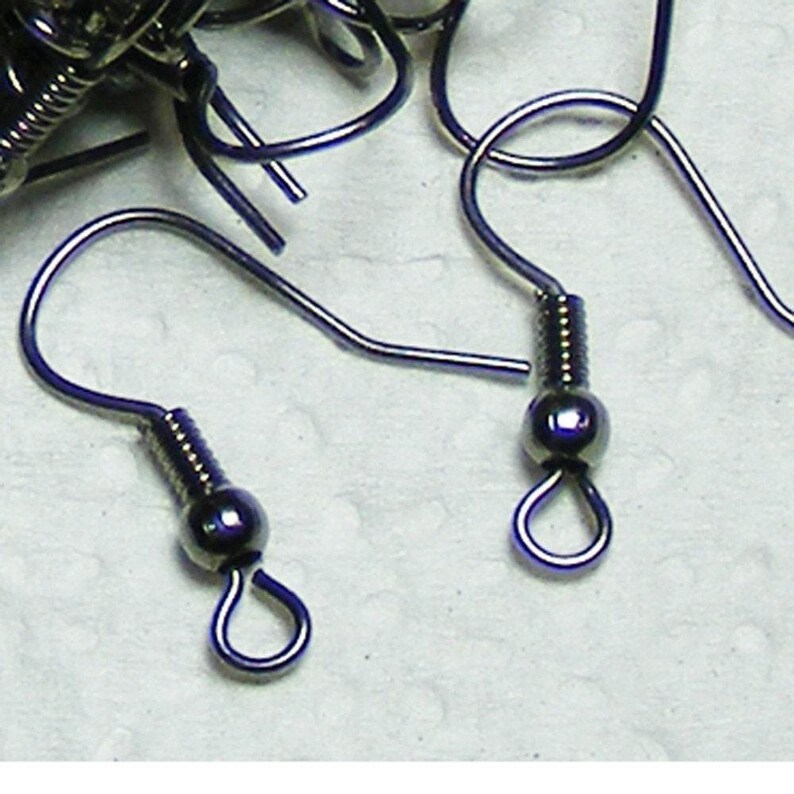 Gunmetal Finish Fish Hook Earwires: Iron Earring Findings (19x17mm) 1000 pcs - Wholesale Bulk Lot image 1