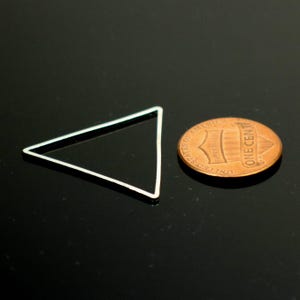 Sterling Silver Plated Brass Triangle Connectors: 29mm Links 15 pcs - Bulk Pack image 4