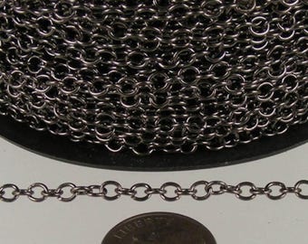 Chaîne câble ronde CIRCLE finition bronze à canon - Maillons dessoudés de 3,2 mm - 32CIRCLE 100 pieds - Bobine en vrac