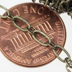Antique Brass Plated Soldered Link Chain: Bulk, 6x3mm & 4x3mm Links - 3429LS11 10 feet
