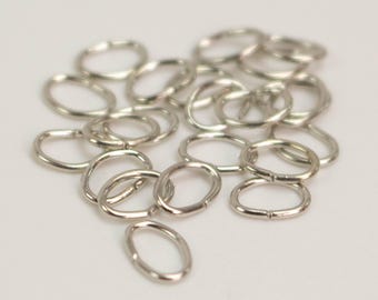 Anneaux ovales plaqués : 6 x 5 mm, calibre 21, 200 pièces - Vente en gros, lot en vrac