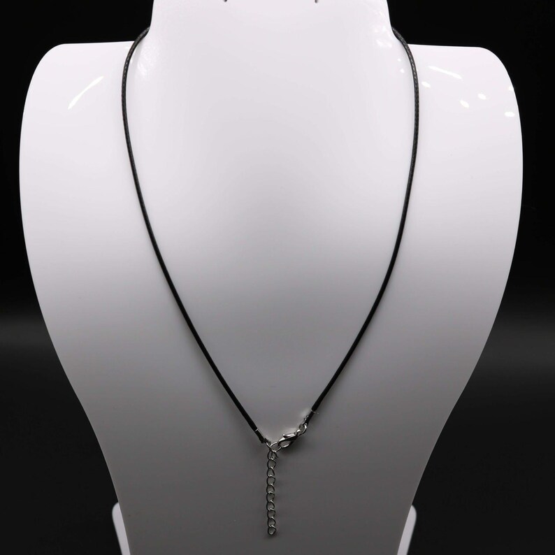 Cordino per collana in cotone compresso nero regolabile da 2,0 mm, 18-20 pollici, 10 pezzi - Confezione sfusa immagine 3