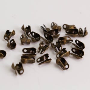 Antike Messing fertig Kugelkette Stecker für 2,4 mm - Crimp Typ BALLCON24 100 Stück - Großhandel Lot