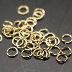 200 pcs of 4mm Thick Jump Rings Pinky Gold Champagne Gold Jumpring 4x0.6mm 22 Gauge 22G Bulk Jumprings Open 6X4mm image 2