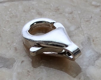 925 Solid Sterling Silver Clasp - 1/5/10 Pcs Lobster Claw Clasp Made in Italy - 9mm  - SSLobster09