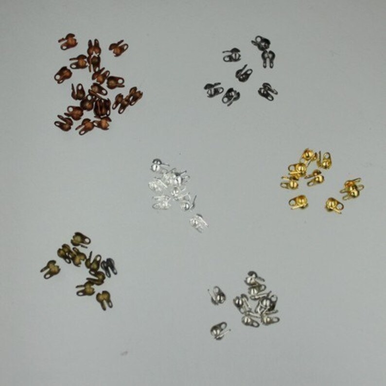 100pcs of Antique Copper Finished Ball Chain Connector for Etsy