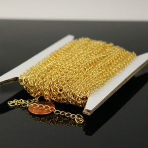 32 ft Gold Plated Solder Curb Chain LARGE EXTENDER Chain - 5.9x4.6mm - 5946CU