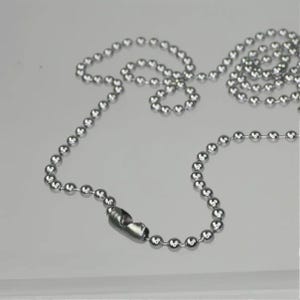 Stainless Steel Ball Chain Necklace: Military Dog Tag Style, 24 Inch 5 Pcs