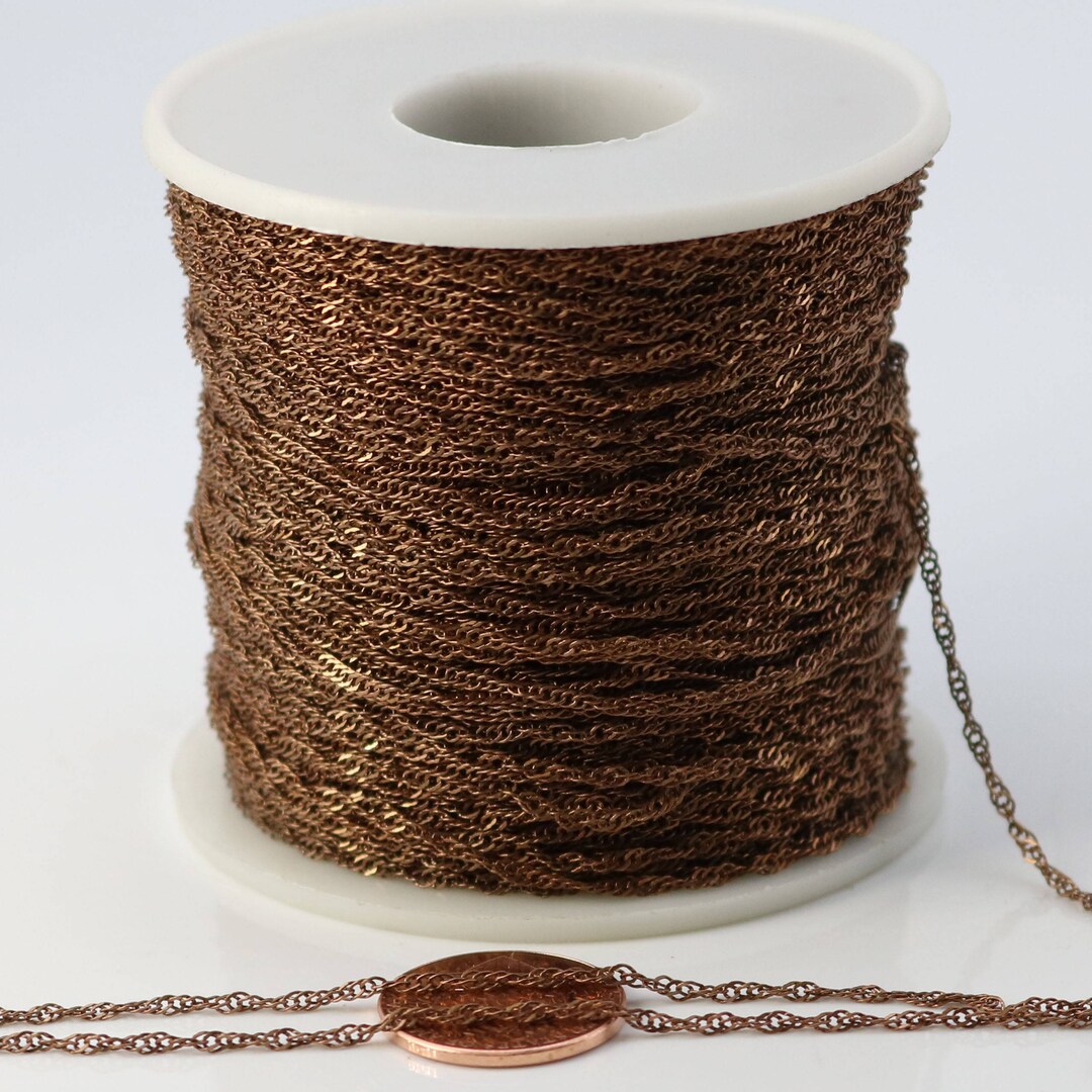 NEW 10 Ft Spool of Antique Copper Plated SOLDERED TWIST Twisted Rope ...