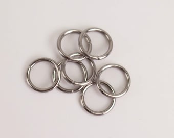 Surgical Stainless Steel Jump Rings - 8mm 18G Jewelry Links 50 pcs - Bulk Pack