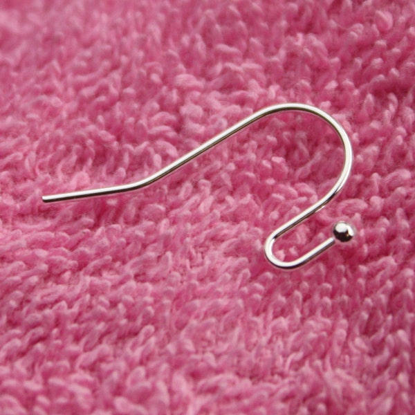 300pcs Silver Plated Stainless Steel Ear Wires - French Hooks With Ball + Coil - Earring Making Findings