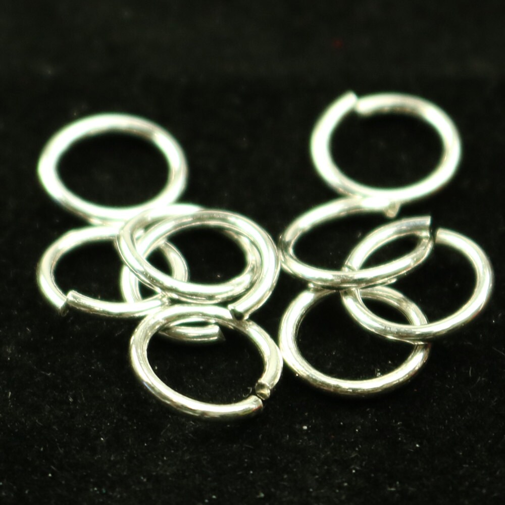 10 Pieces 925 Sterling Silver 8mm 18 Gauge Open Jump Rings Jewelry Findings 10 Pieces 925 Sterling Silver 8mm 18 Gauge Open Jump Rings Jewelry Findings