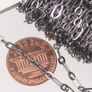 32 feet of Gunmetal Chain bulk Chain, (1 and 1) Long and Short Chain SOLDERED Chain Necklace Bracelet Chain - 6x3mm 4x3mm Soldered 3429LS11