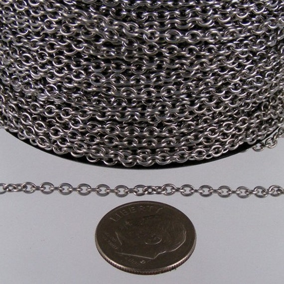 Stainless Steel Chain Bulk, 10 Ft of Surgical Stainless Steel