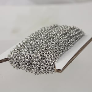 NEW 10 ft. of Rhodium Plated SOLDERED Thick Big Cable Chain - 4x5mm 21G Thickness Wire SOLDERED Link -  450S