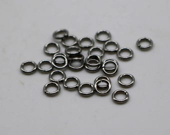 Surgical Steel Jump Rings: 3mm, 22 Gauge 100 Pieces - Wholesale Bulk Lot