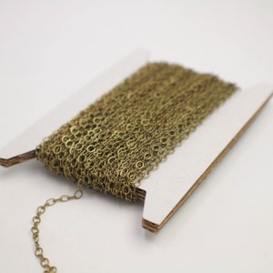New 32 feet of Antique Brass SOLDER Tiny Figure 8 Connector Chain - 3.0x1.9mm links - ship from California USA - 8SMALL