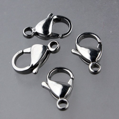 Wholesale SUNNYCLUE 16Pcs 2 Colors 304 Stainless Steel Lobster Claw Clasps  