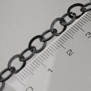 Black Finish Flat Cable Chain: Bulk Fashion Necklace, 7.8x6.0mm 32 feet image 2