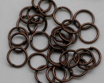 200 pcs of 6mm Jump Rings, Antique Copper Jump Rings Open 6x0.7mm 21 Gauge 21G  Link Connector Open Jump Rings O Ring - 7x6mm