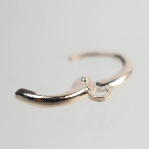 Boucles d'oreilles dormeuses plaquées or rose : fil d'oreille en laiton, 12 mm 30 pièces - emballage en vrac