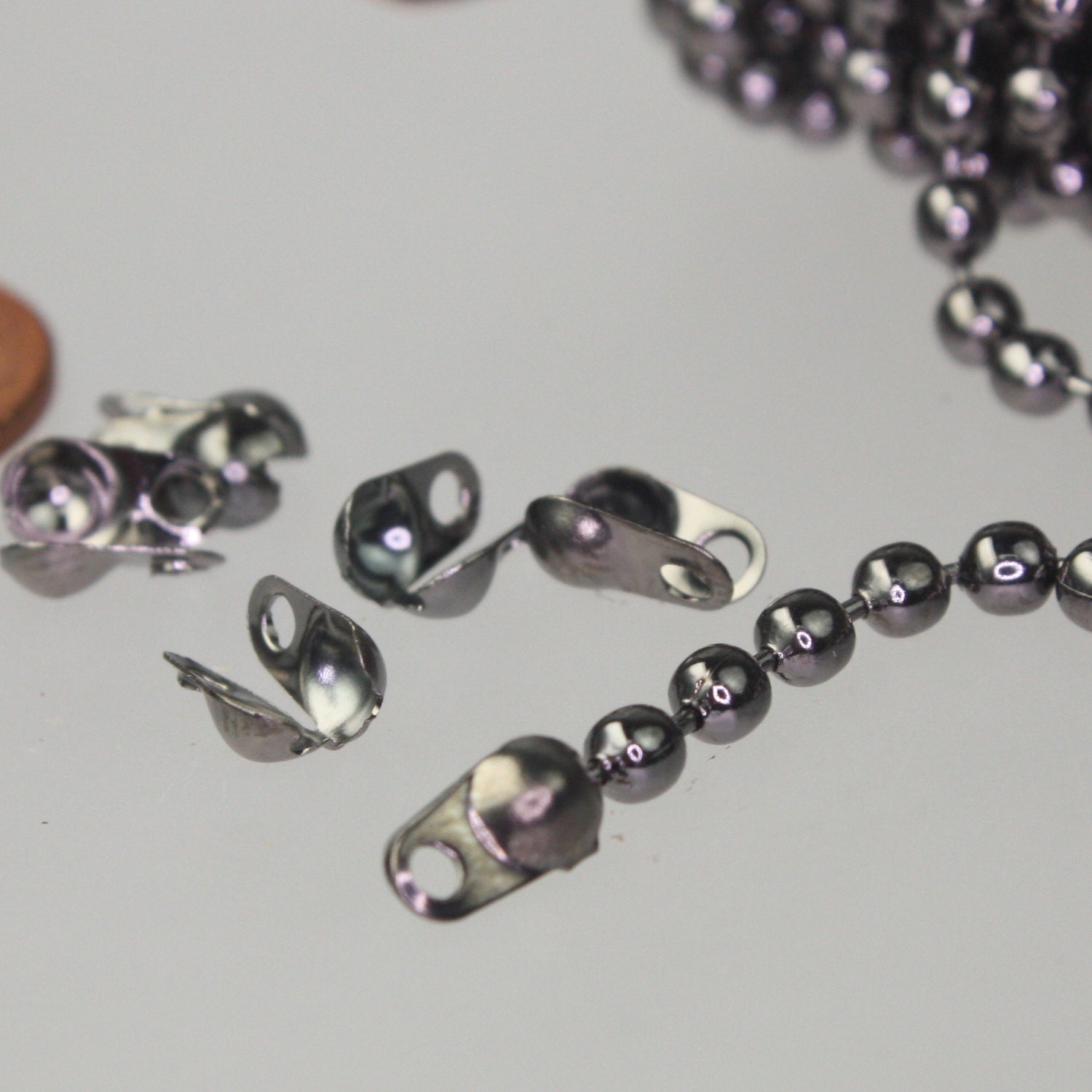 10 Ft Spool of Gunmetal Plated BIG Ball Chain 3.2mm With 5 Etsy