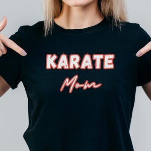 Karate Mom Shirt, Unisex Heavy Cotton Tee, Martial Arts Tee, Karateka Tee, Workout Shirt, Gift for Her, Mother's Day, Minimalistic Design
