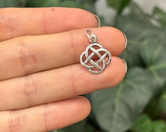 Sterling Silver Celtic Knot Charm Pendant