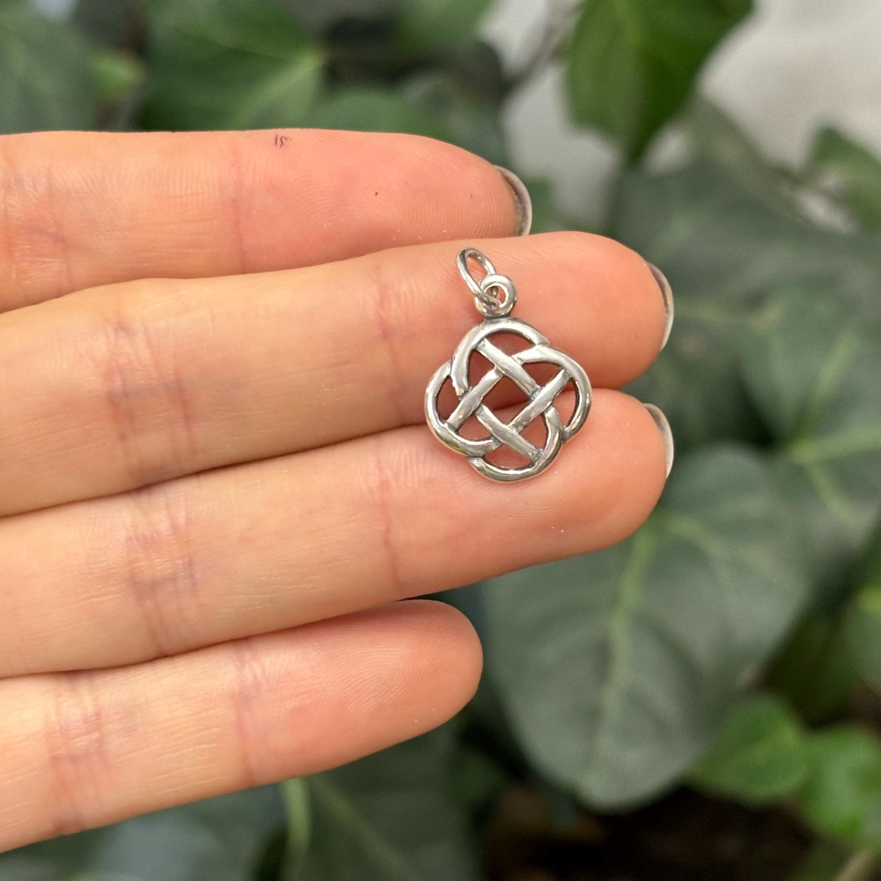 Sterling Silver Celtic Knot Charm Pendant - Etsy