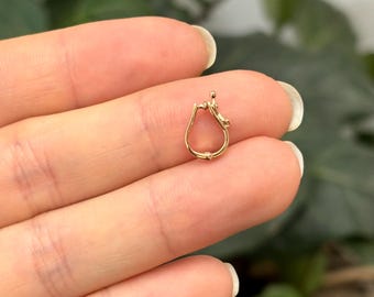 14k Yellow Gold Pearl Enhancer Pendant Hanger