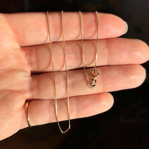 14k Gold .50mm Box Chain Necklace