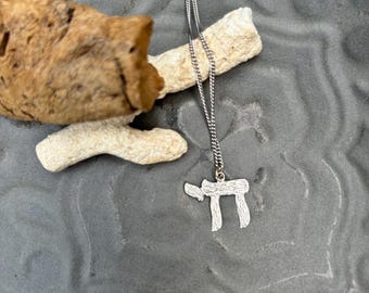Sterling Silver Chai 18" Necklace
