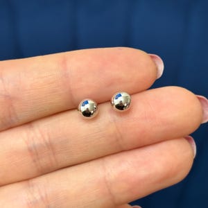 14k White Gold 6mm Ball Post Earrings