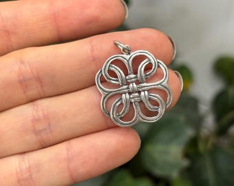 Sterling Silver Celtic Knot Charm Pendant