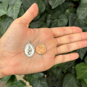 Sterling Silver St Jude Thaddeus Medal Oval Medal Pendant 27mm X 18mm ...