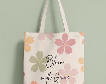Floral Tote Bag SVG + PNG Design: DIY Project (Digital Download)